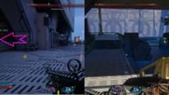 Left image: Where you enter this area. Right image: The contraband's on the right side on the way out of this little alcove (Image via 2K Games)